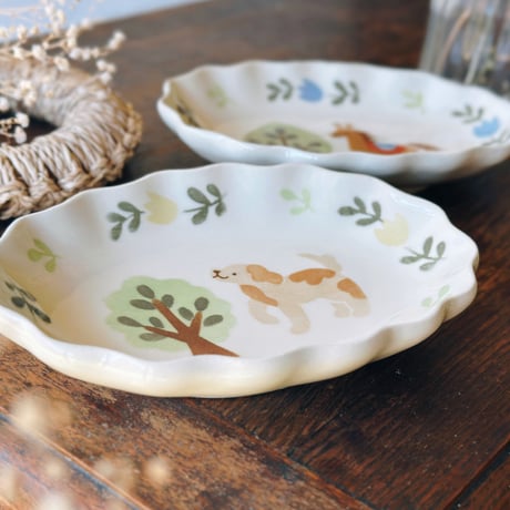花楕円皿いろいろ/Flower oval plate