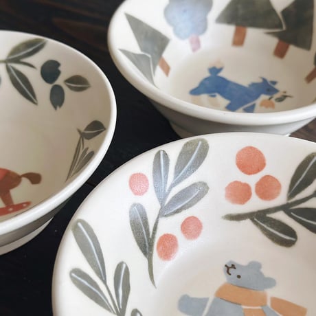 ボウル“森の中のオオカミ”/Bowl "Wolf in the Forest"