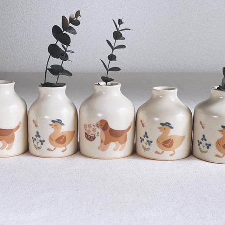 動物のミニ花瓶/animal mini vase