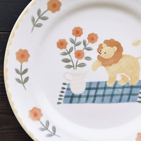 ライオンのパスタ皿　7寸/Lion pasta plate
