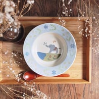 ゾウのリムボウル　5寸/elephant rim bowl
