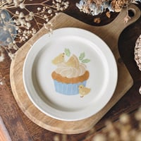 リム皿L”ひよことレモンケーキ”/Rimmed Plate L "Chick and Lemon Cake"
