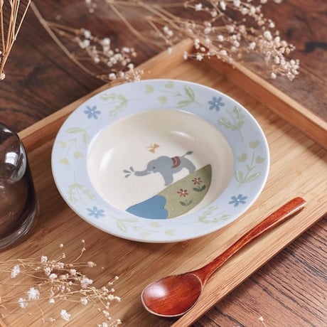 ゾウのリムボウル　5寸/elephant rim bowl