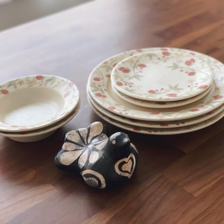 いちごの七寸皿/Strawberry rim plate(m-size)