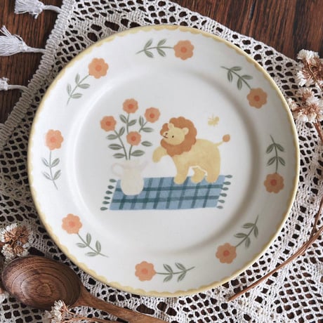 ライオンのパスタ皿　7寸/Lion pasta plate