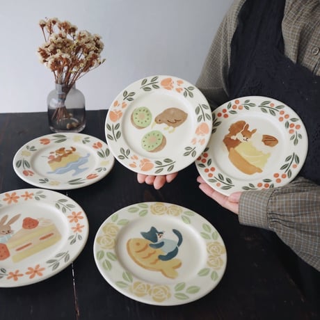 小皿“どうぶついろいろ”/Small plate "Various Animals"