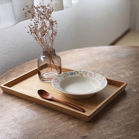 お花畑のリムボウル/Flower field rim bowl