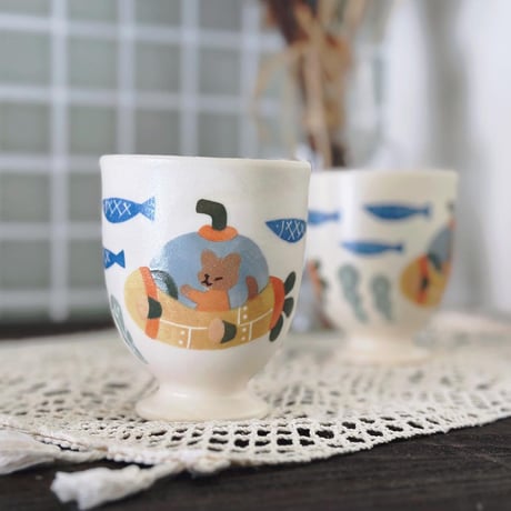 ゴブレット“ネコの海底探検”/Goblet "Cat's Undersea Exploration"