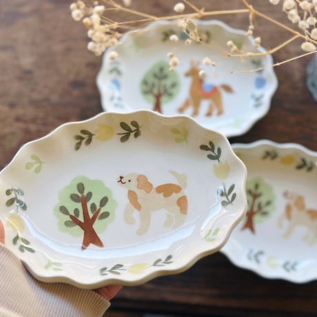 花楕円皿いろいろ/Flower oval plate