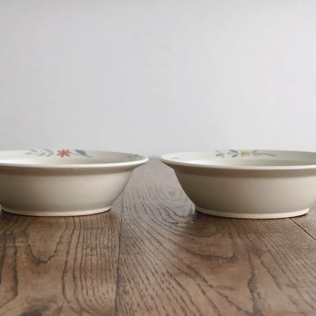 木馬・インコの深皿　6寸/Wooden horse parakeet deep plate