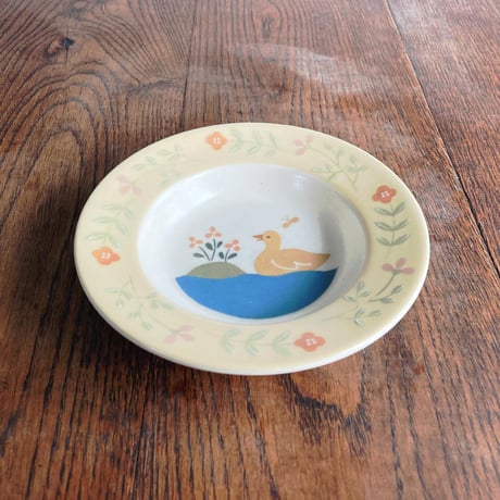 アヒルの水浴びリムボウル　5寸/duck bathing rim bowl
