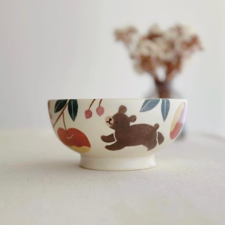 ボウル“くまとリンゴ”/Bowl "Bear and Apple"