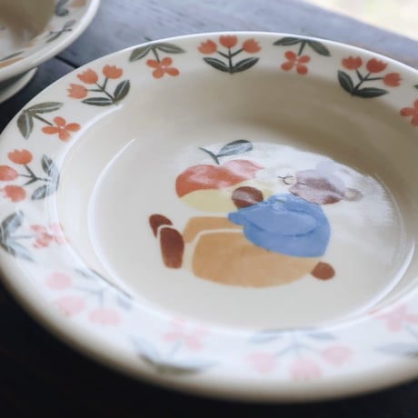 ディーププレート“くまとりんご”/Deep Plate "Bear and Apple"