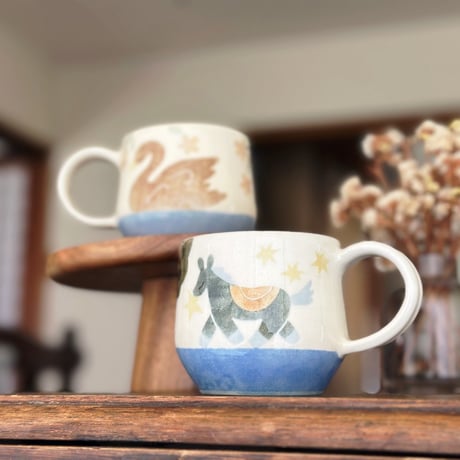 マグカップ“星の夜と馬”/Mug "Starry night and horse"