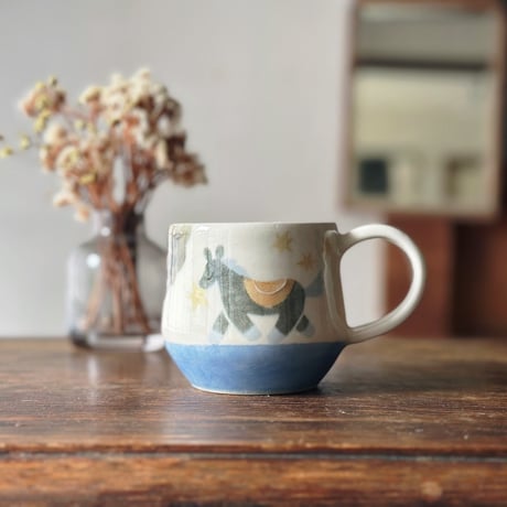 マグカップ“星の夜と馬”/Mug "Starry night and horse"