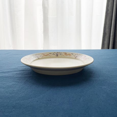 馬とリンゴの木のリム皿 8寸 / Horse and apple tree rim plat (l-size)