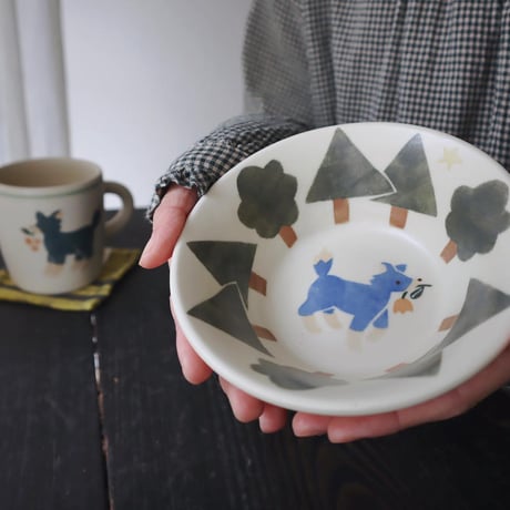 ボウル“森の中のオオカミ”/Bowl "Wolf in the Forest"