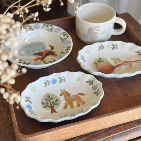 花楕円皿いろいろ/Flower oval plate
