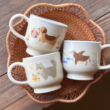 動物マグカップ　3種類/Animal mugs - 3 types