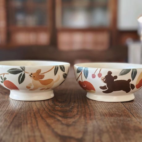 ボウル“くまとリンゴ”/Bowl "Bear and Apple"