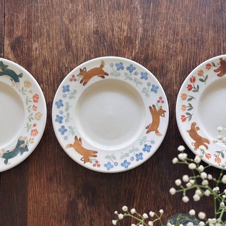 リム広皿いろいろ/Various wide-rimmed plates