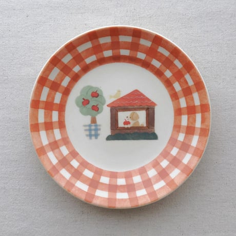 チェック柄のパスタ皿いろいろ/Various plaid pattern pasta plate