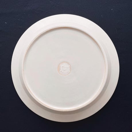 ブルーベリーのリム皿　7寸/Blueberry rim dish (m-size)