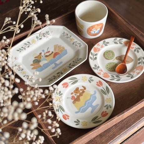 小皿“どうぶついろいろ”/Small plate "Various Animals"