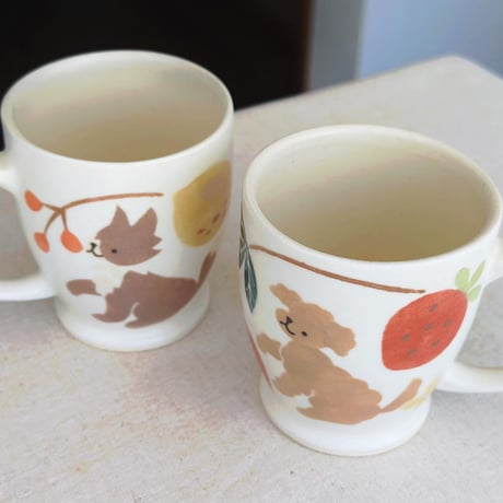 マグカップ”プードルといちご”/Mug "Poodle and Strawberry"