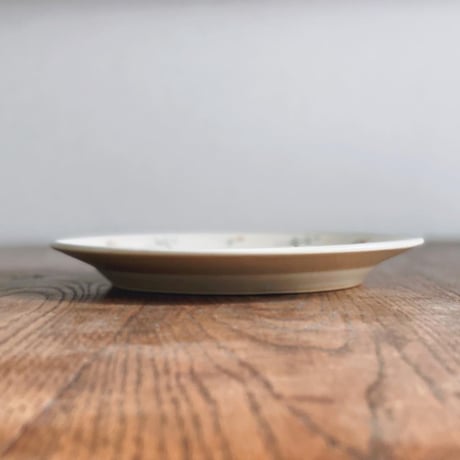 セントバーナードとお花のパスタ皿　7寸/St. Bernard and flower pasta plate