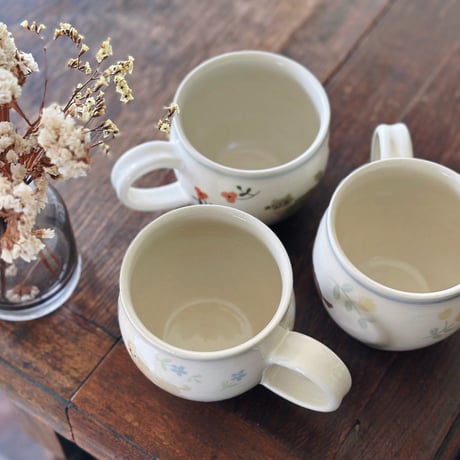 動物丸マグカップ　3種類/Animal round mugs - 3 types