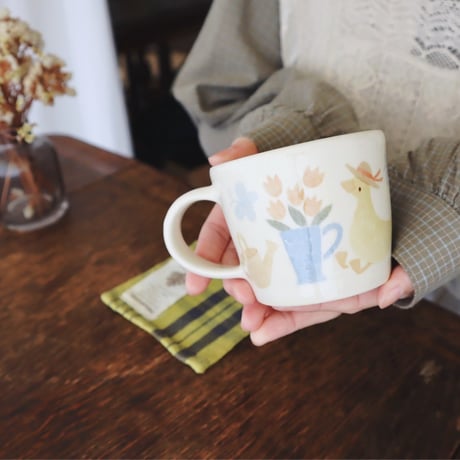マグカップ“アヒルとガーデニング”/Mug "Ducks and Gardening"