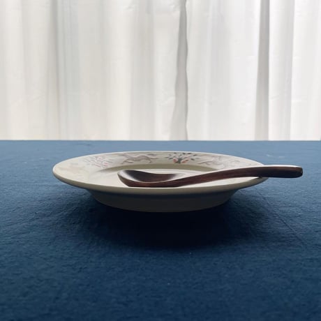 馬とオレンジの木のリム皿　7寸/Horse and orange tree rim plat(m-size)
