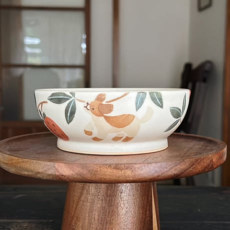 ボウル“ビーグルといちご”/Bowl "Beagle and Strawberry"