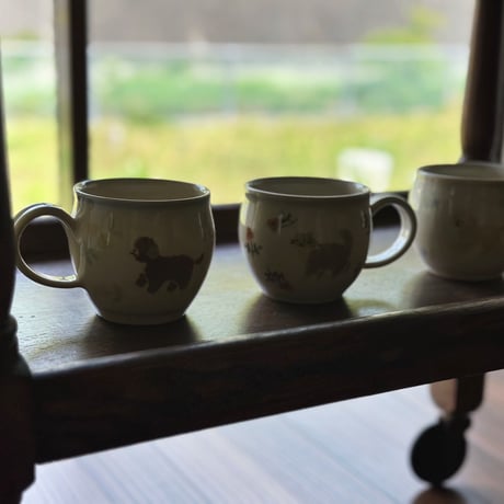 動物丸マグカップ　3種類/Animal round mugs - 3 types