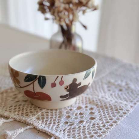 ボウル“くまとリンゴ”/Bowl "Bear and Apple"