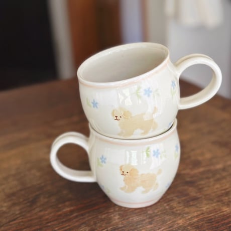 動物丸マグカップ　3種類/Animal round mugs - 3 types