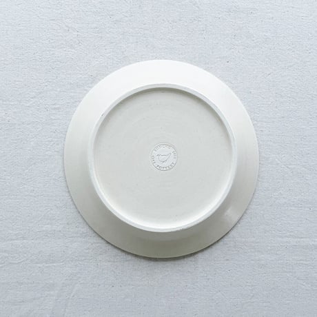 羊とミモザのリム皿 8寸 / Sheep and mimosa rim dish (l-size)
