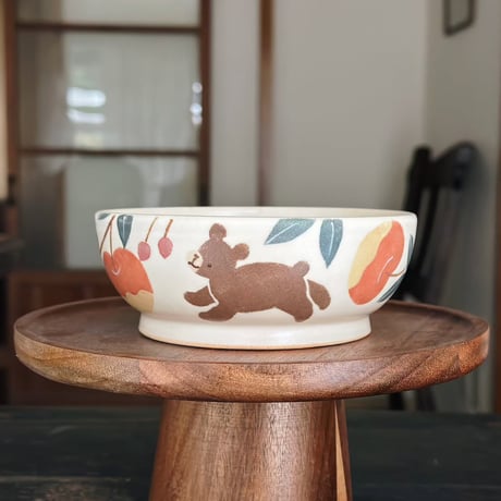 ボウル“くまとりんご”/Bowl "Bear and Apple"