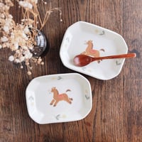 馬の四角皿/horse square plate