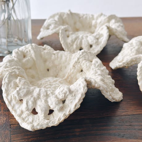 ニット陶器”皿”/Knitted ceramic "plate"