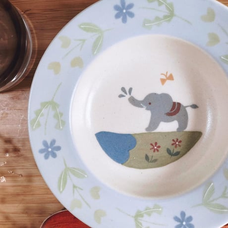 ゾウのリムボウル　5寸/elephant rim bowl