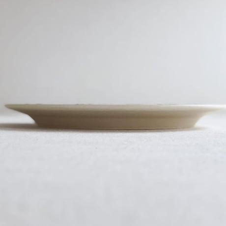 お花畑のリム皿　7寸/flower garden rim plate