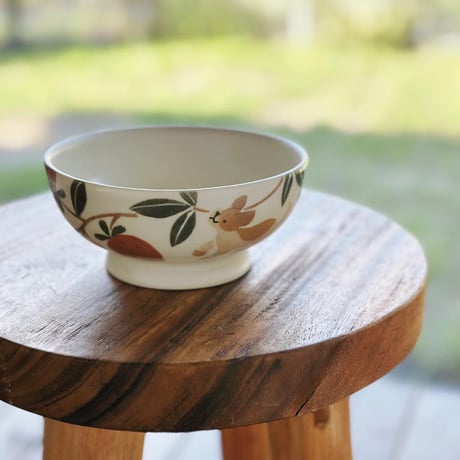 ボウル“ビーグルとイチゴ”/Bowl "Beagle and Strawberry"