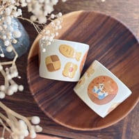 フリーカップ“ドーナツとねことクッキー”/Free cup "Donut, Cat and Cookie"