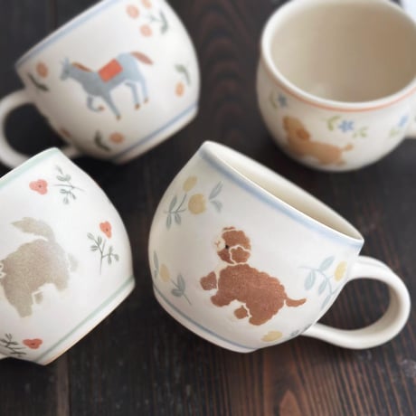動物の丸マグカップいろいろ/Various animal mugs