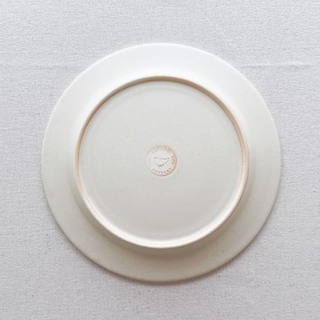 お花畑のリム皿　7寸/Flower field rim plate