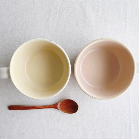 鳥とお花のスープカップ/Bird and flower soup cup