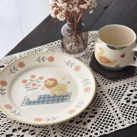 ライオンのパスタ皿　7寸/Lion pasta plate