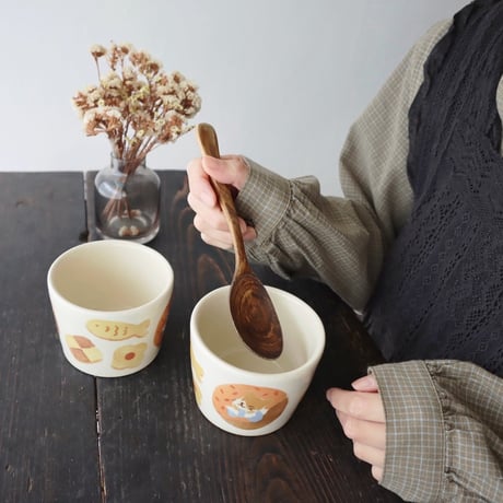 フリーカップ“ドーナツとねことクッキー”/Free cup "Donut, Cat and Cookie"